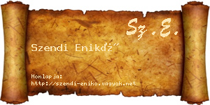Szendi Enikő névjegykártya